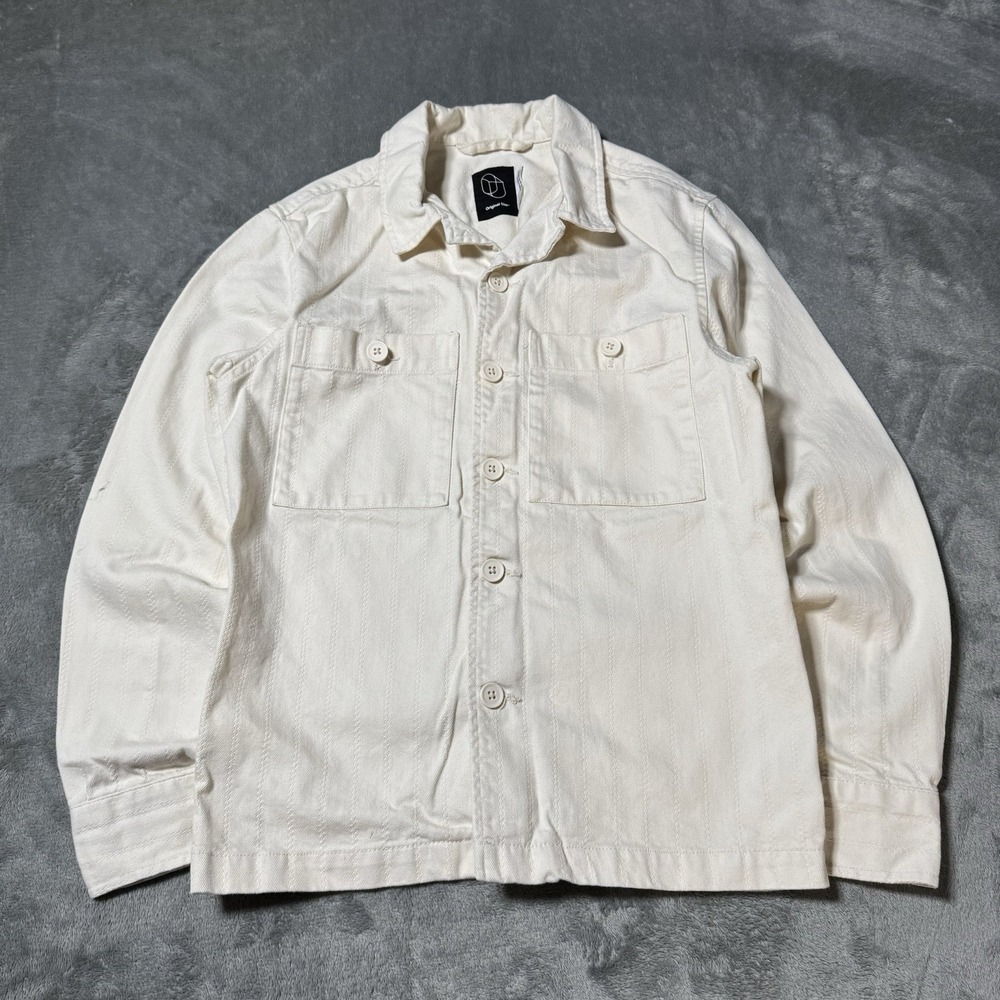Target‎ Original Use Womens Textured Shacket Top Size XS Longsleeve Ivory Garden